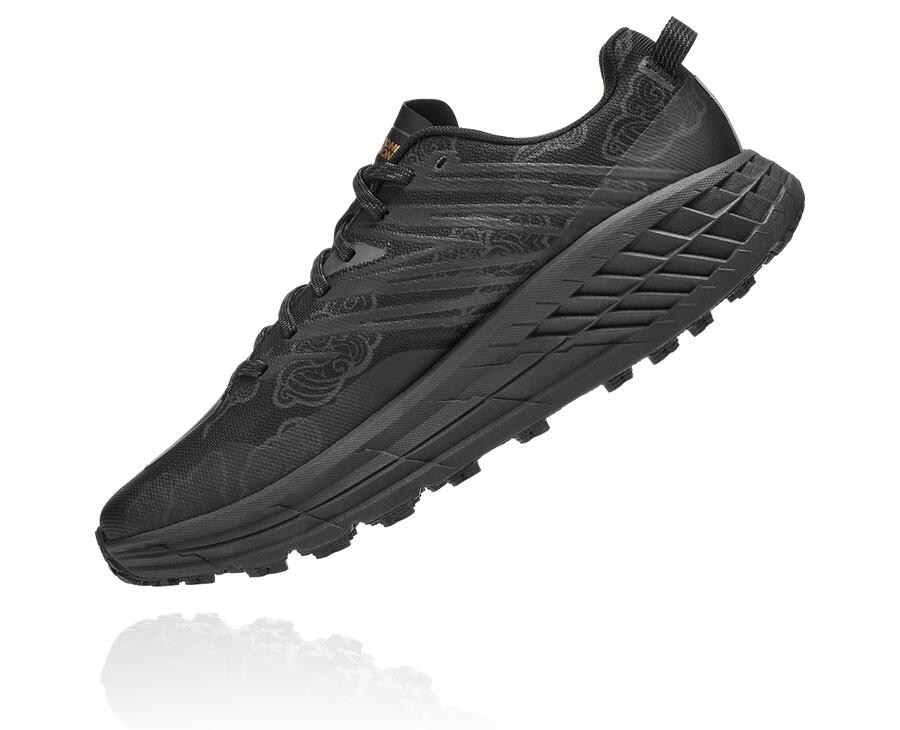 Tenis Trail Hoka One One Feminino Pretas/Douradas - Speedgoat 4 Cny - 563-JGYITV